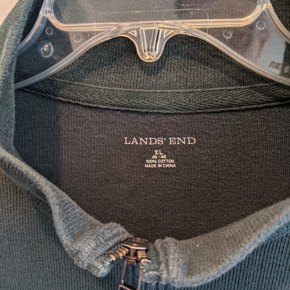 Lands End Colorblock XL Half-zip Sweater - Picture 6 of 8